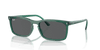 [Dark Grey Lenses, Polished Transparent Green Frame]