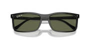 Green Lenses, Polished Black Frame