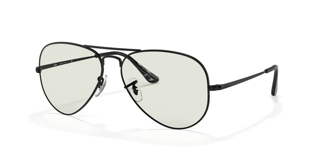 [Clear Lenses, Polished Black Frame]