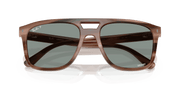 Polarized Light Blue Lenses, Polished Havana Brown Frame