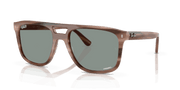 Polarized Light Blue Lenses, Polished Havana Brown Frame