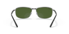 [Dark Green Lenses, Polished Black On Silver Frame]