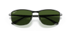 [Dark Green Lenses, Polished Black On Silver Frame]