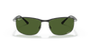 [Dark Green Lenses, Polished Black On Silver Frame]