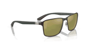 Green/Gold Lenses, Polished Brown On Gunmetal Frame