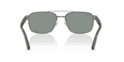 Polarized Light Blue Lenses, Polished Gunmetal Frame