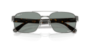 Polarized Light Blue Lenses, Polished Gunmetal Frame