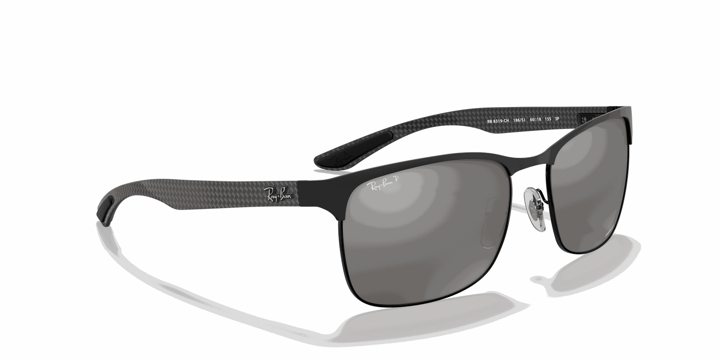 [Silver Lenses, Matte Black Frame]