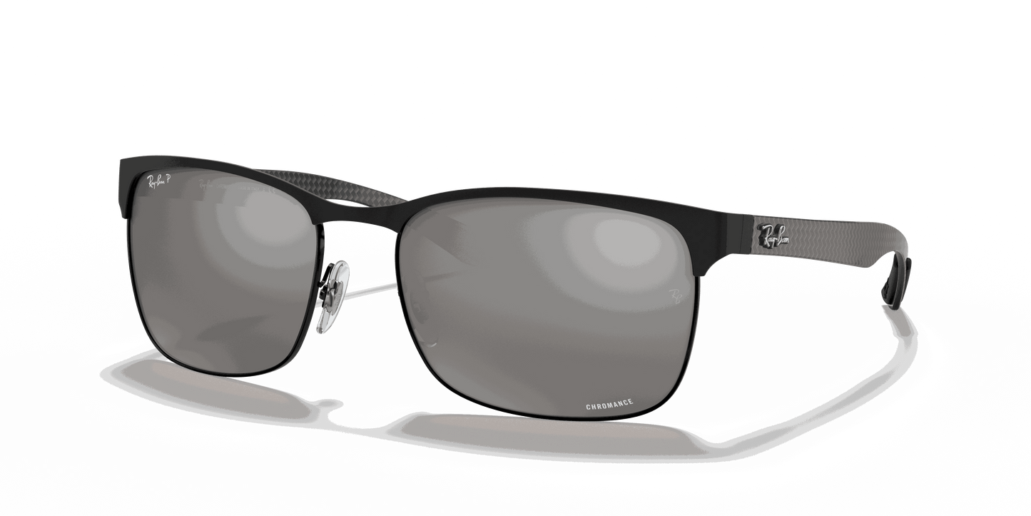 [Silver Lenses, Matte Black Frame]