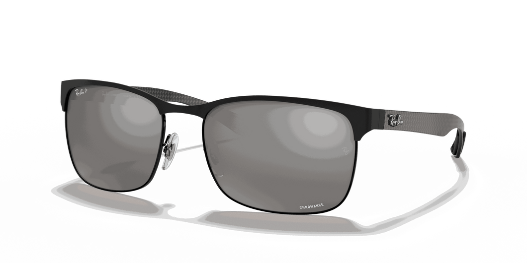 [Silver Lenses, Matte Black Frame]