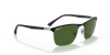 [Dark Green Lenses, Polished Black On Silver Frame]