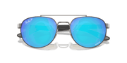 Green & Blue Lenses, Polished Gunmetal Frame