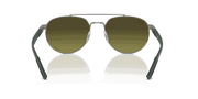 Green & Gold Lenses, Polished Gunmetal Frame