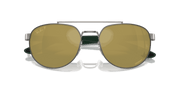 Green & Gold Lenses, Polished Gunmetal Frame