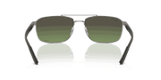 Green & Gold Lenses, Polished Gunmetal Frame