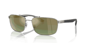 Green & Gold Lenses, Polished Gunmetal Frame