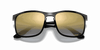 [Blue Mirror Gold Gradient Lenses, Polished Black Frame]