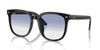 [Blue Lenses, Polished Black Frame]