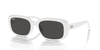 [Dark Grey Lenses, Polished White Frame]