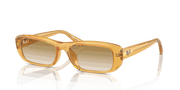 Clear Light Brown Lenses, Polished Transparent Yellow Frame