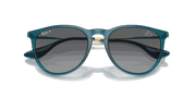 Grey Lenses, Polished Transparent Teal Frame