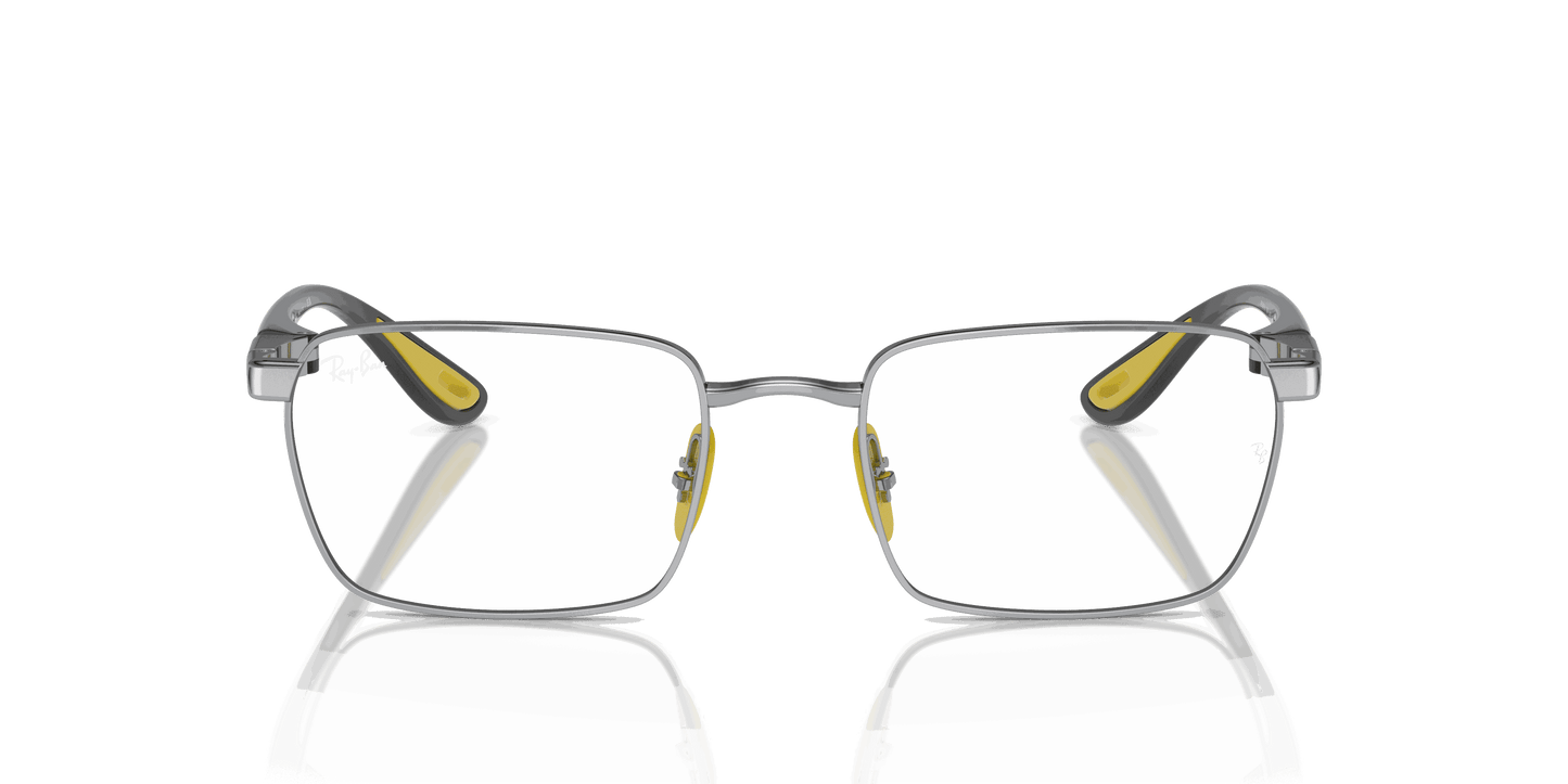 [Clear Lenses, Polished Silver Frame]