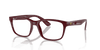 [Clear Lenses, Polished Dark Red Frame]