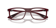 Clear Lenses, Polished Dark Red Frame