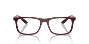 Clear Lenses, Polished Dark Red Frame