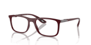 Clear Lenses, Polished Dark Red Frame