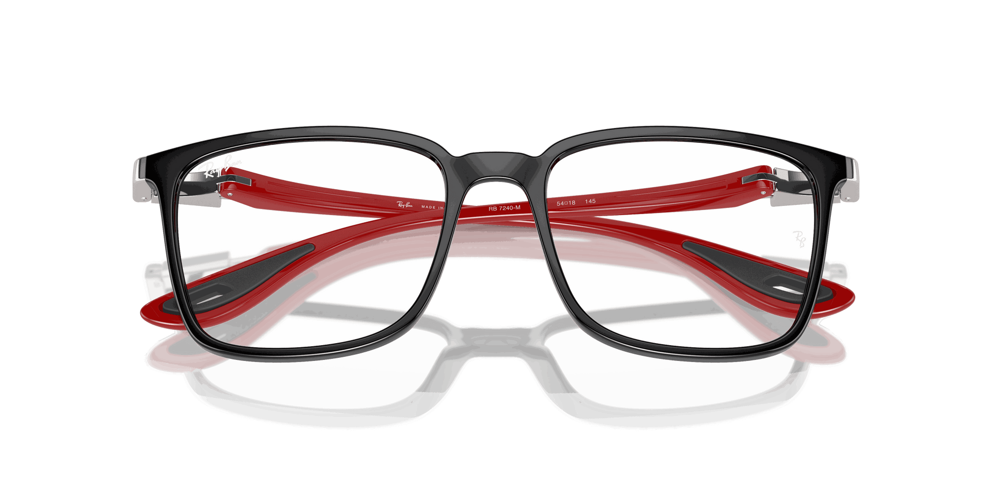 [Clear Lenses, Polished Black Frame]