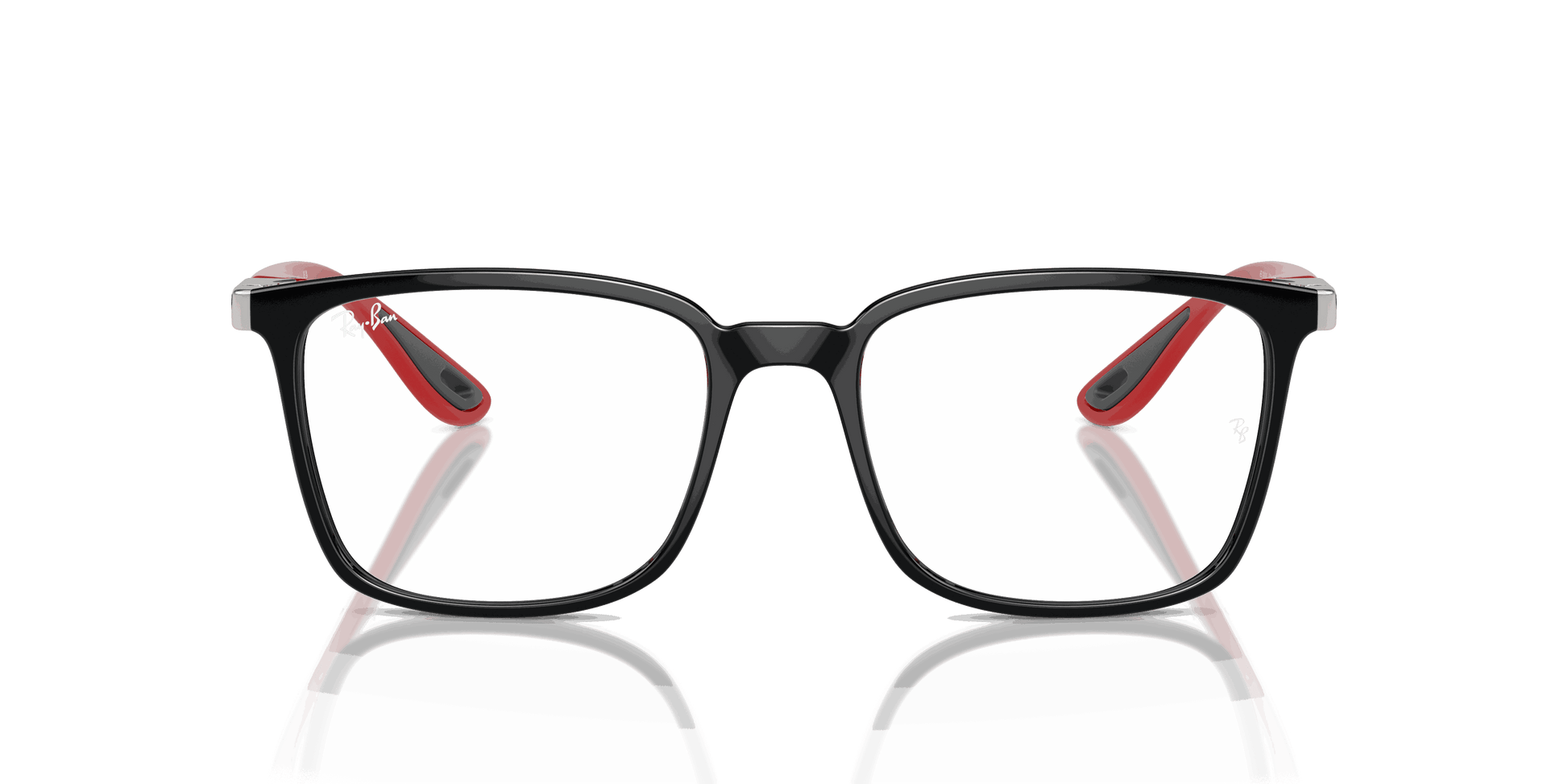 [Clear Lenses, Polished Black Frame]