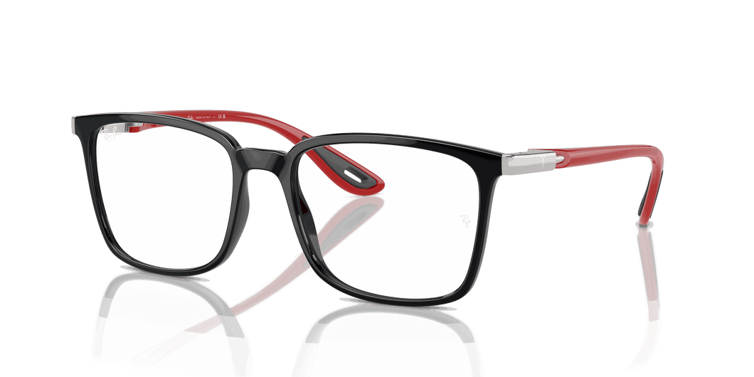 [Clear Lenses, Polished Black Frame]