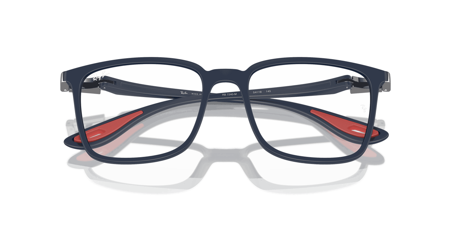 [Clear Lenses, Matte Blue Frame]