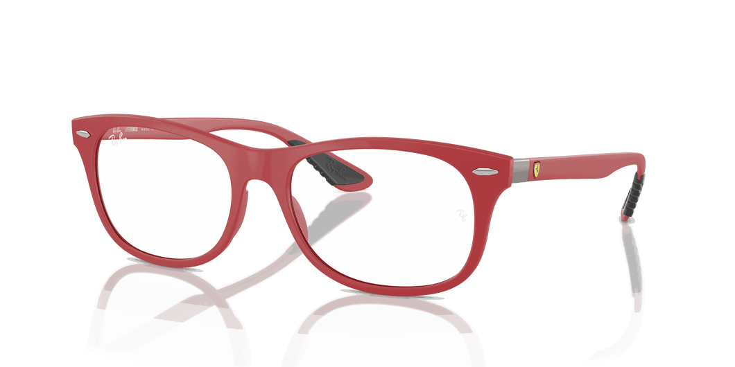 [Clear Lenses, Matte Red Frame]