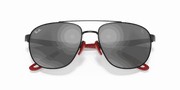 Grey Mirror Silver Lenses, Matte Black Frame