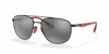 [Grey Mirror Silver Lenses, Matte Black Frame]