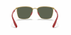 [Green Classic Lenses, Polished Black On Gold Frame]