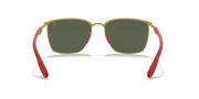 Green Classic Lenses, Polished Black On Gold Frame