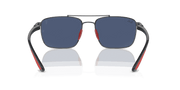 Dark Blue Lenses, Polished Gunmetal Frame