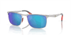 [Blue Lenses, Polished Silver Frame]