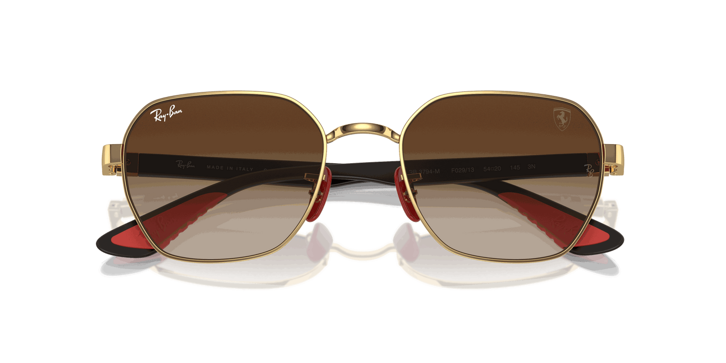 [Brown Lenses, Polished Arista Gold Frame]