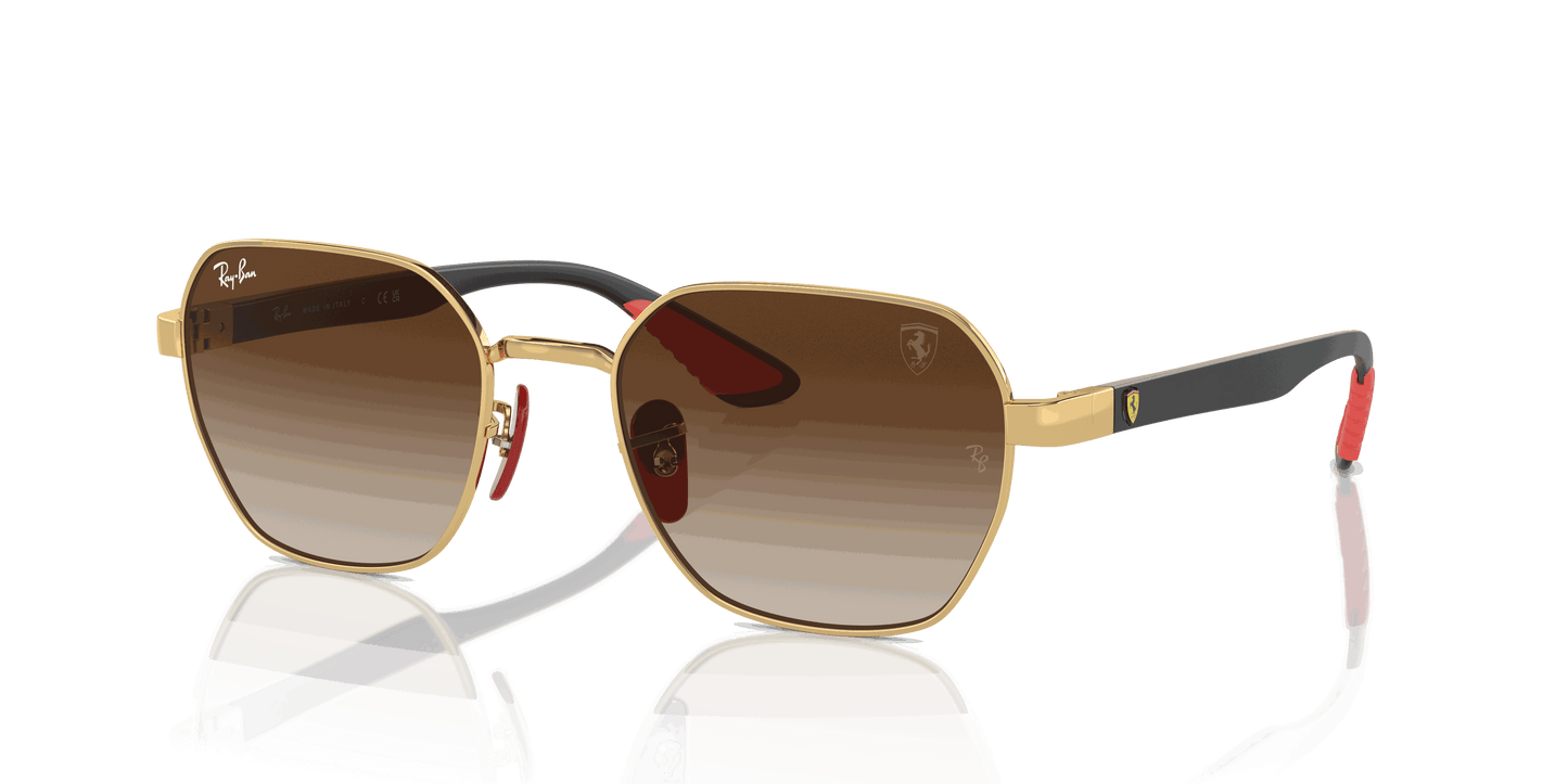 [Brown Lenses, Polished Arista Gold Frame]