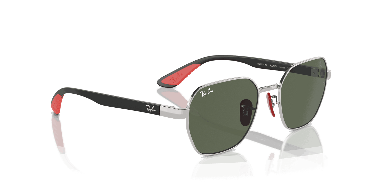 [Dark Green Lenses, Polished Silver Frame]