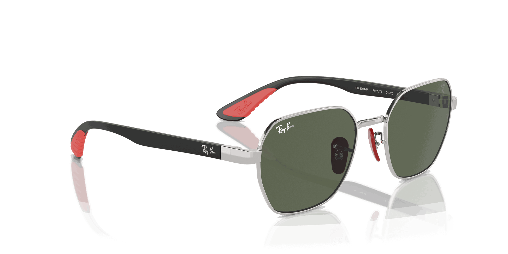 [Dark Green Lenses, Polished Silver Frame]