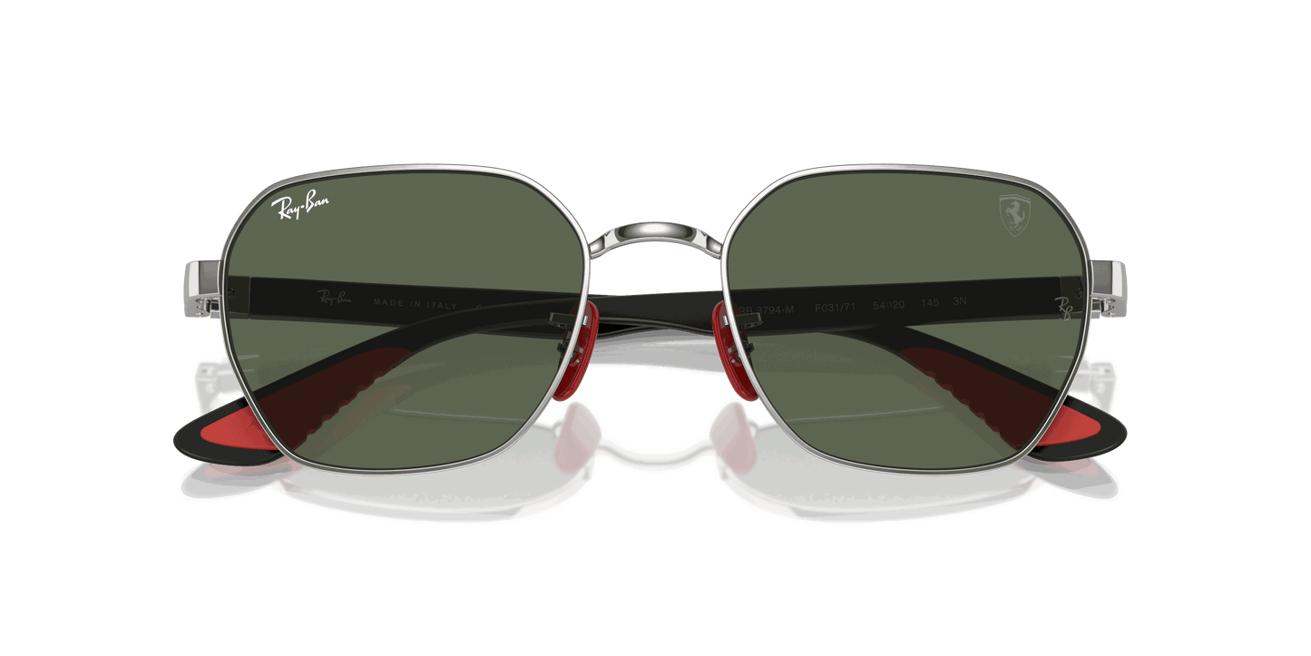 [Dark Green Lenses, Polished Silver Frame]