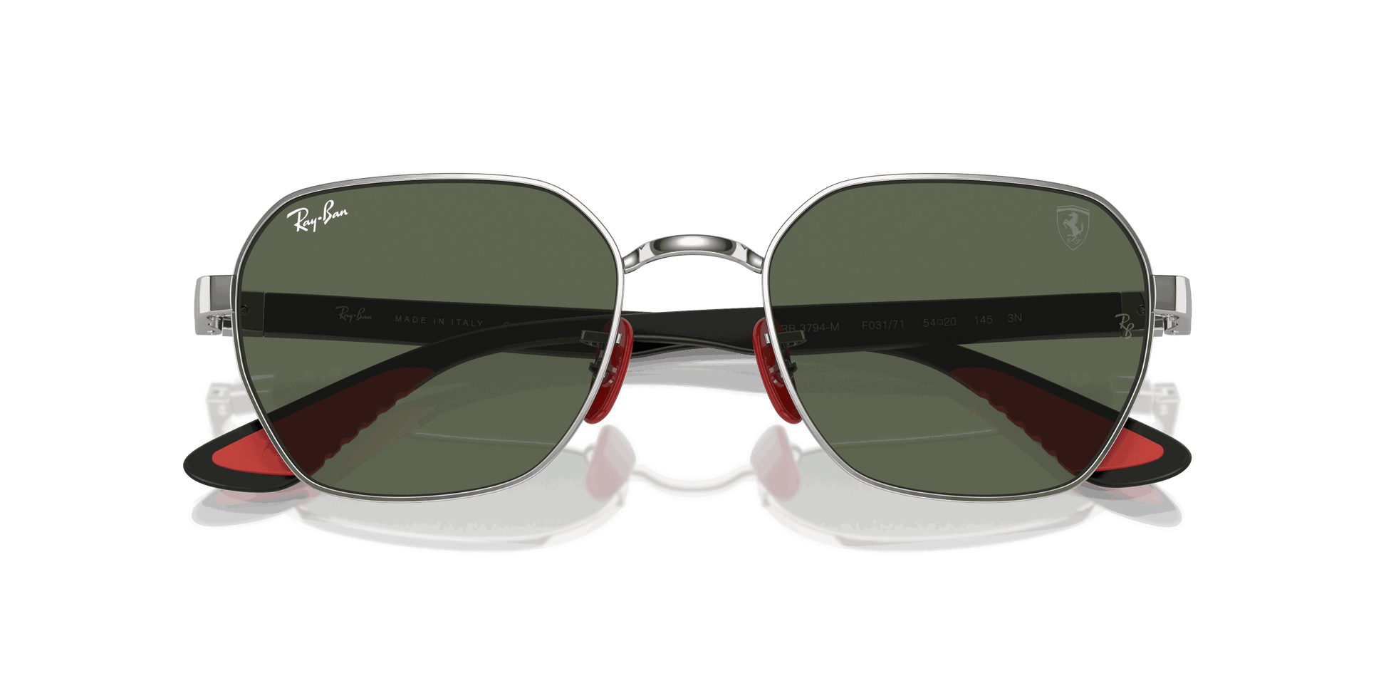 [Dark Green Lenses, Polished Silver Frame]