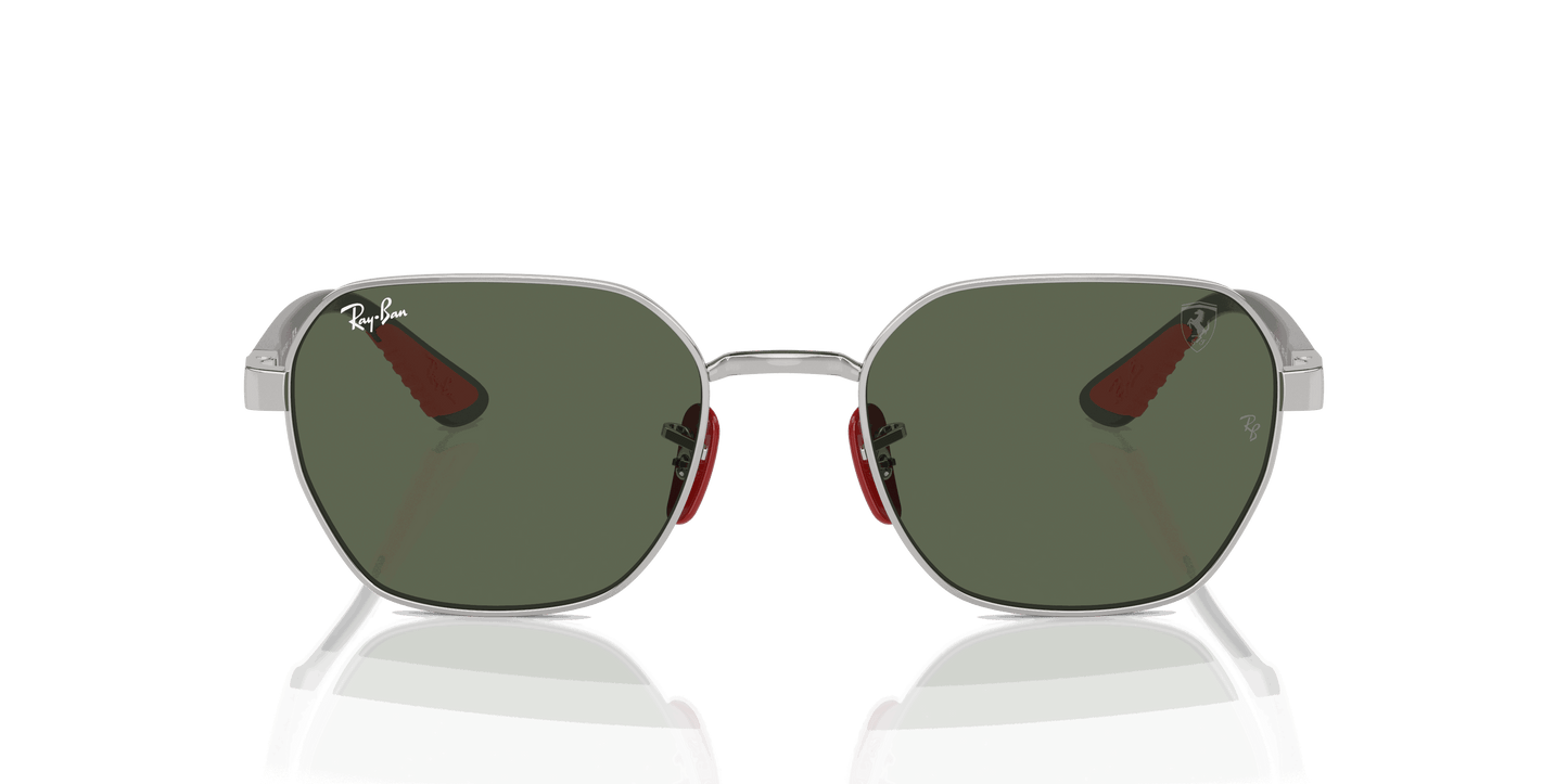 [Dark Green Lenses, Polished Silver Frame]