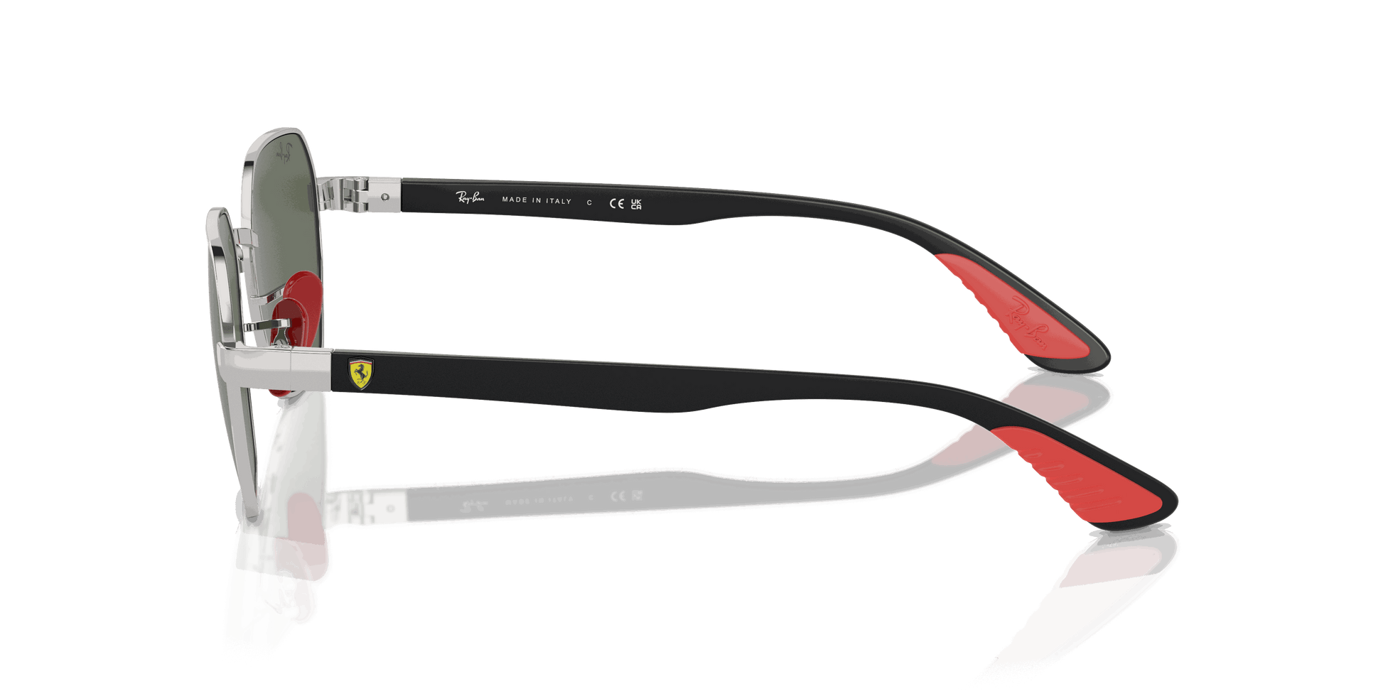 [Dark Green Lenses, Polished Silver Frame]