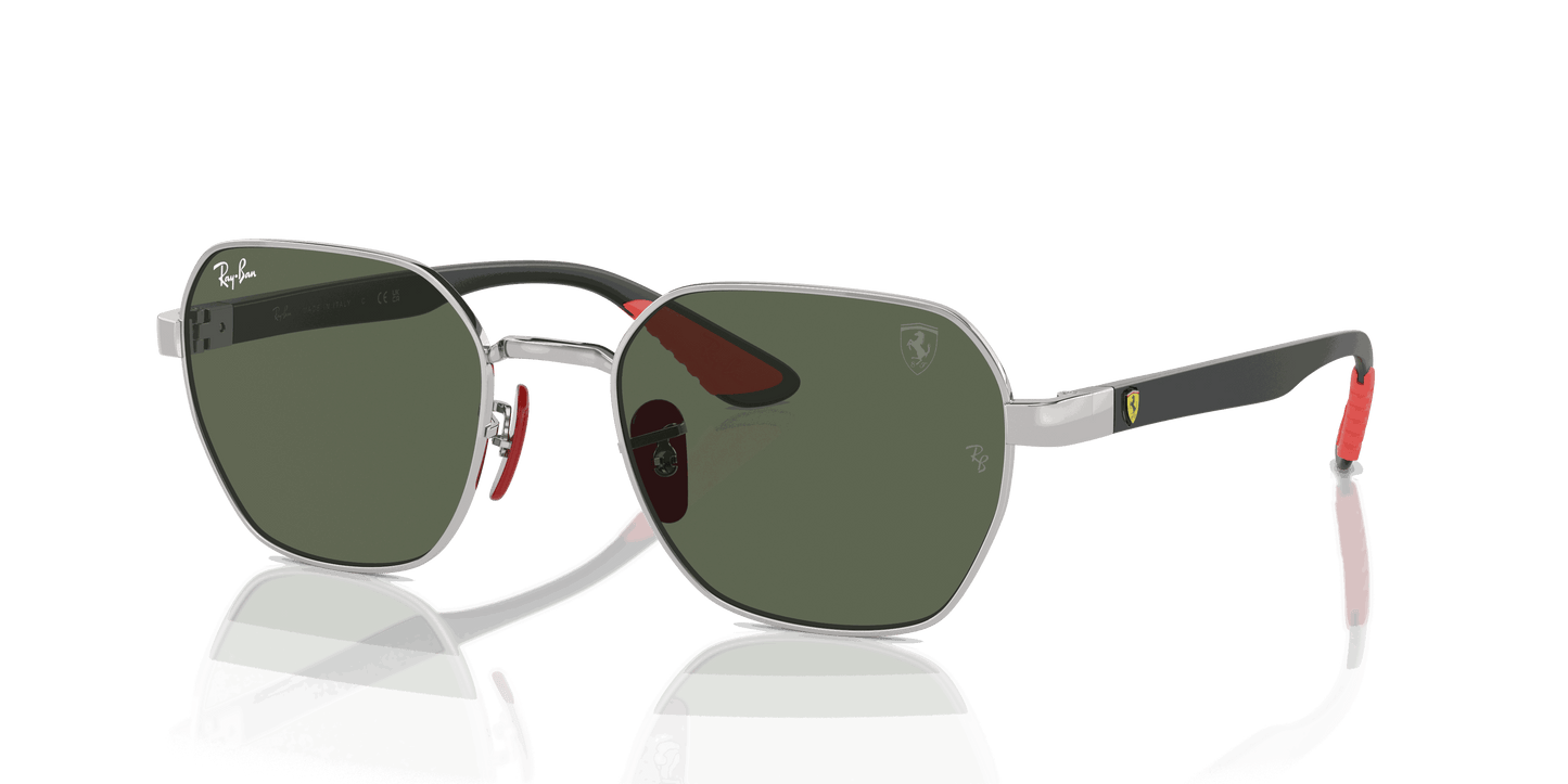 [Dark Green Lenses, Polished Silver Frame]